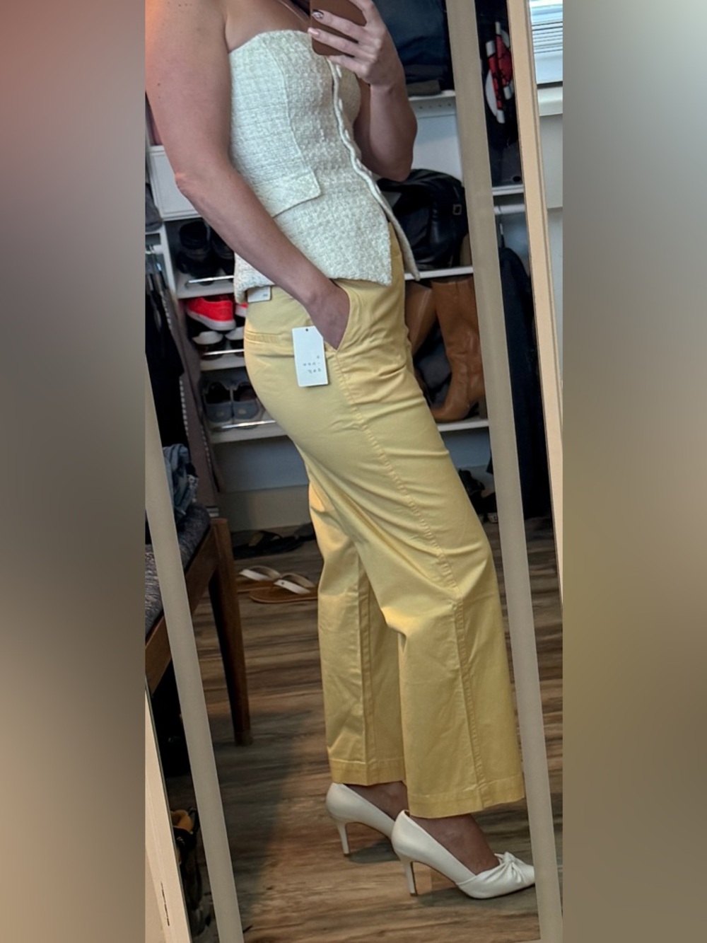 a new day straight-Leg Pants in Soft Yellow
